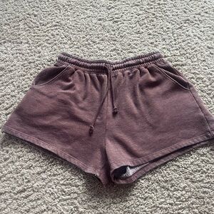 Aeropostale Dark Red Athletic Shorts Elastic Waistband